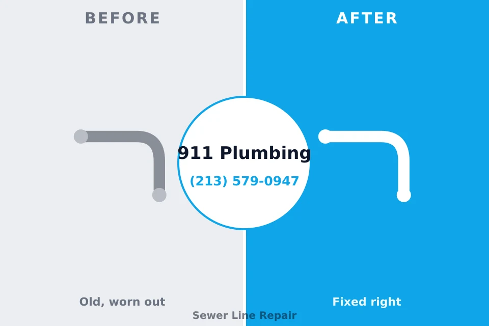 Before and after: plumbing repair North Catasauqua, PA
